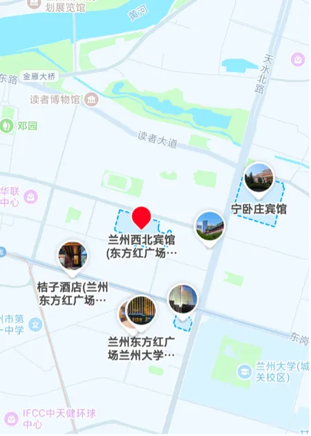 会场周边酒店地图